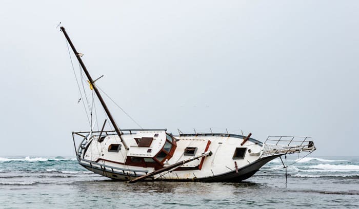 what should you do first if your boat runs aground